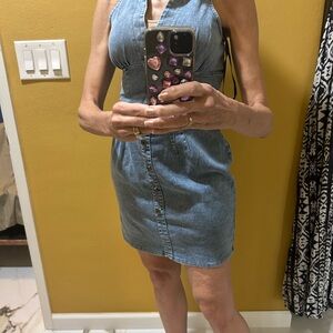 Sleeveless Denim Mini Dress